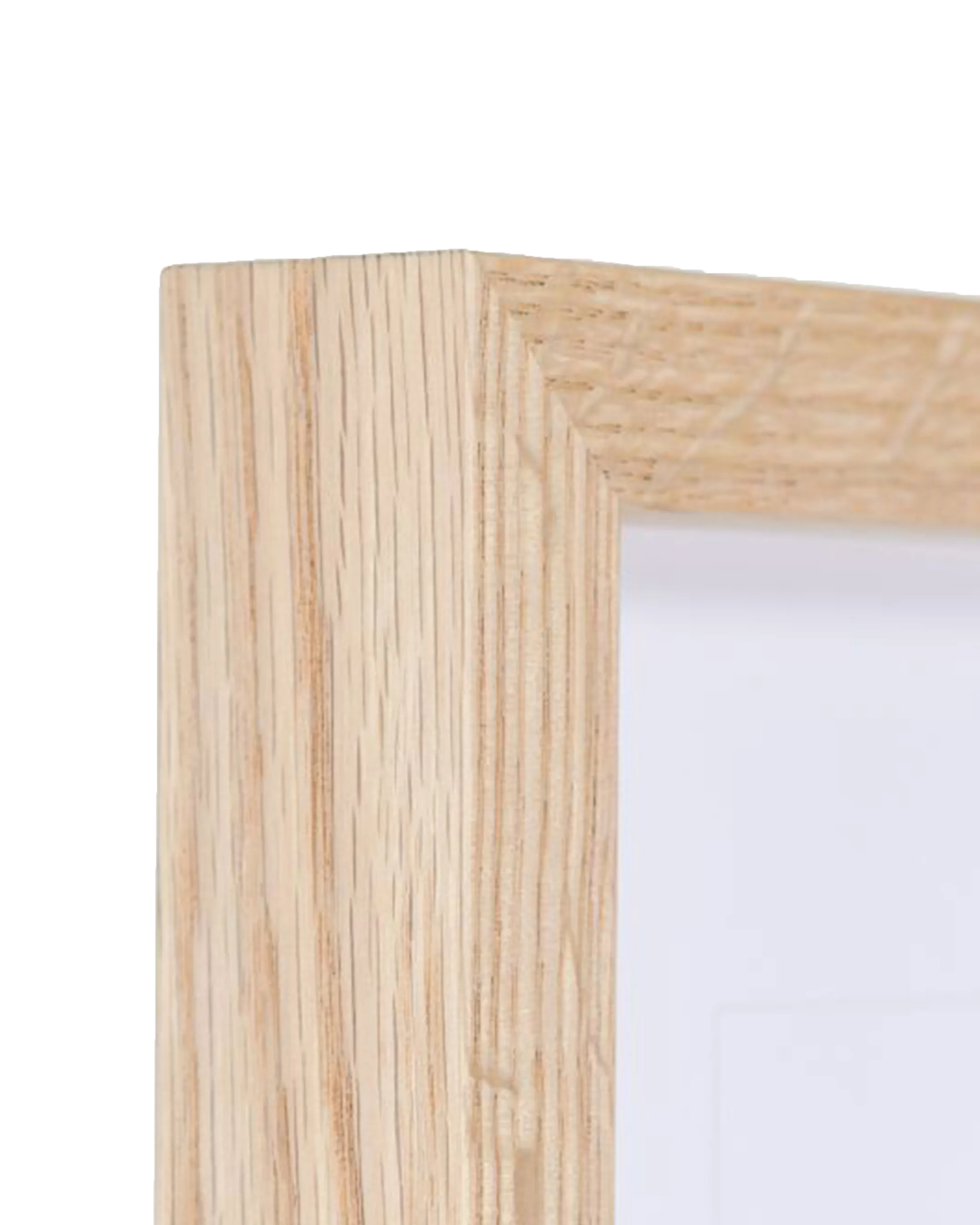 Houten fotolijst Lara met afstandsleiste eiken – detailweergave