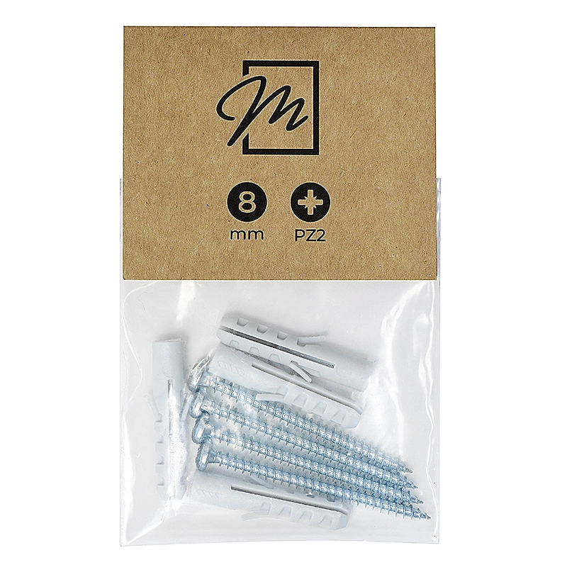 Toebehoren Montageset (4x schroeven 4,5 x 60 mm + 4 pluggen ⌀ 8 mm)
