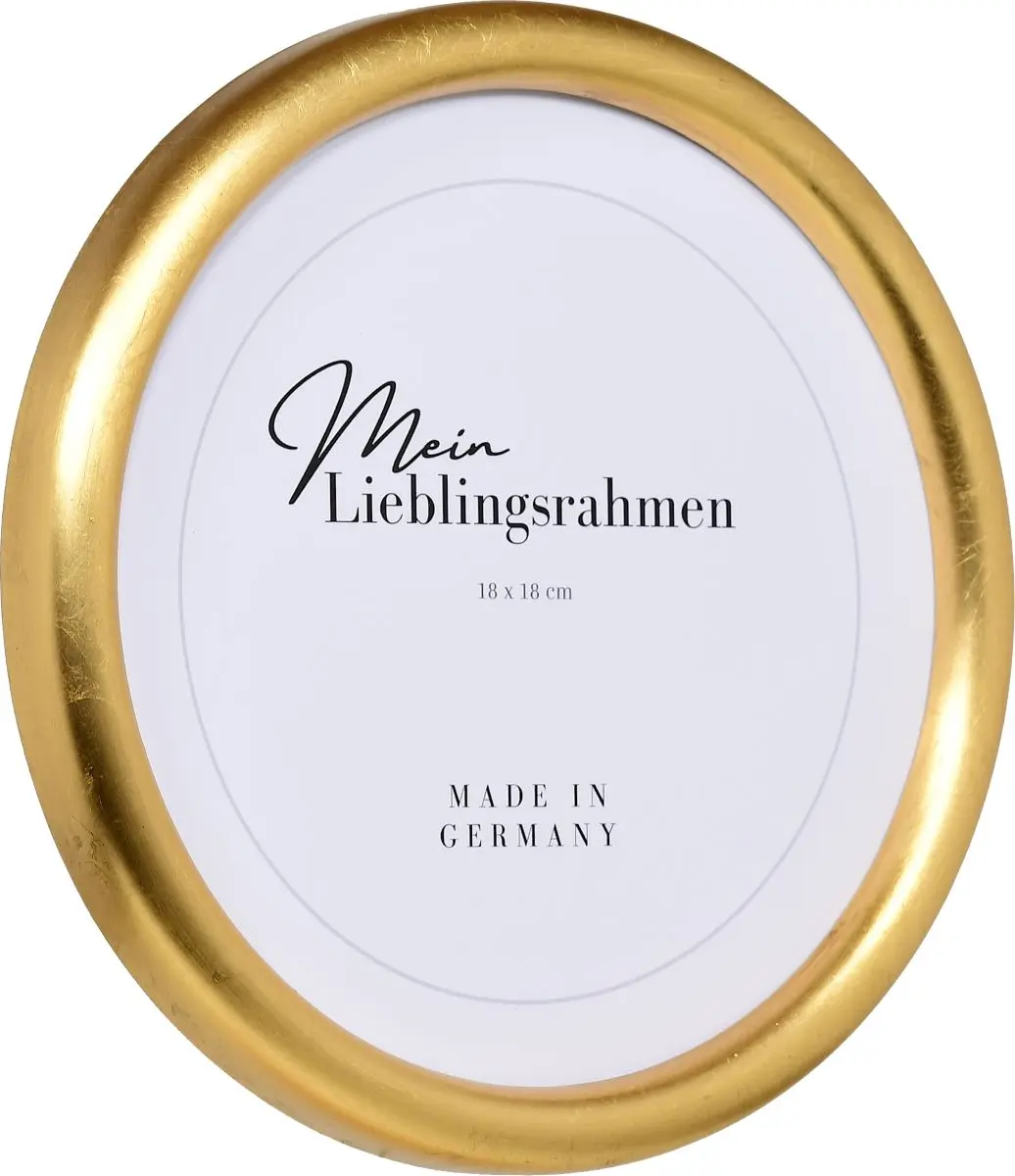 Zijaanzicht van een ronde lijst in goud