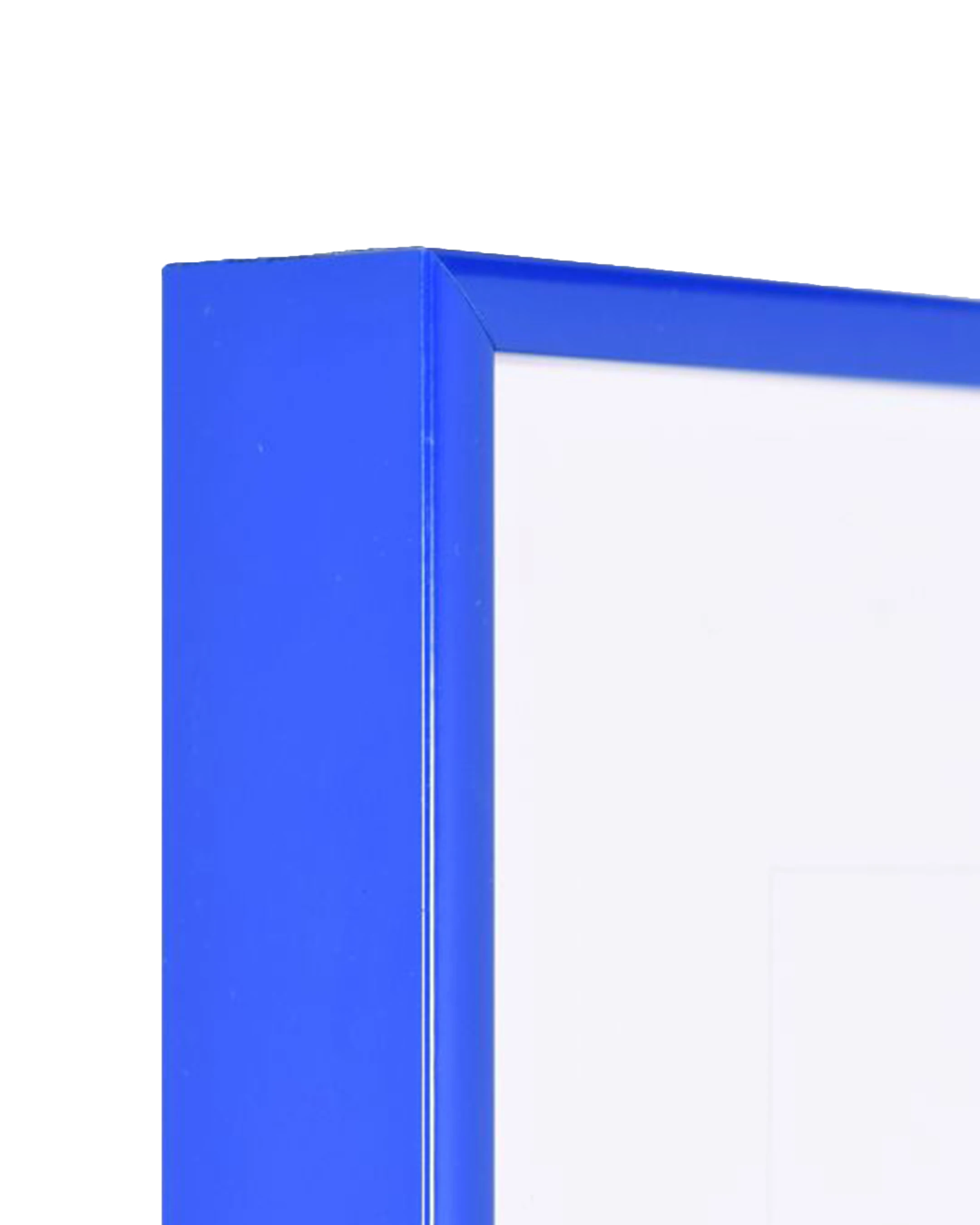 Aluminium fotolijst Luca blauw – detailweergave