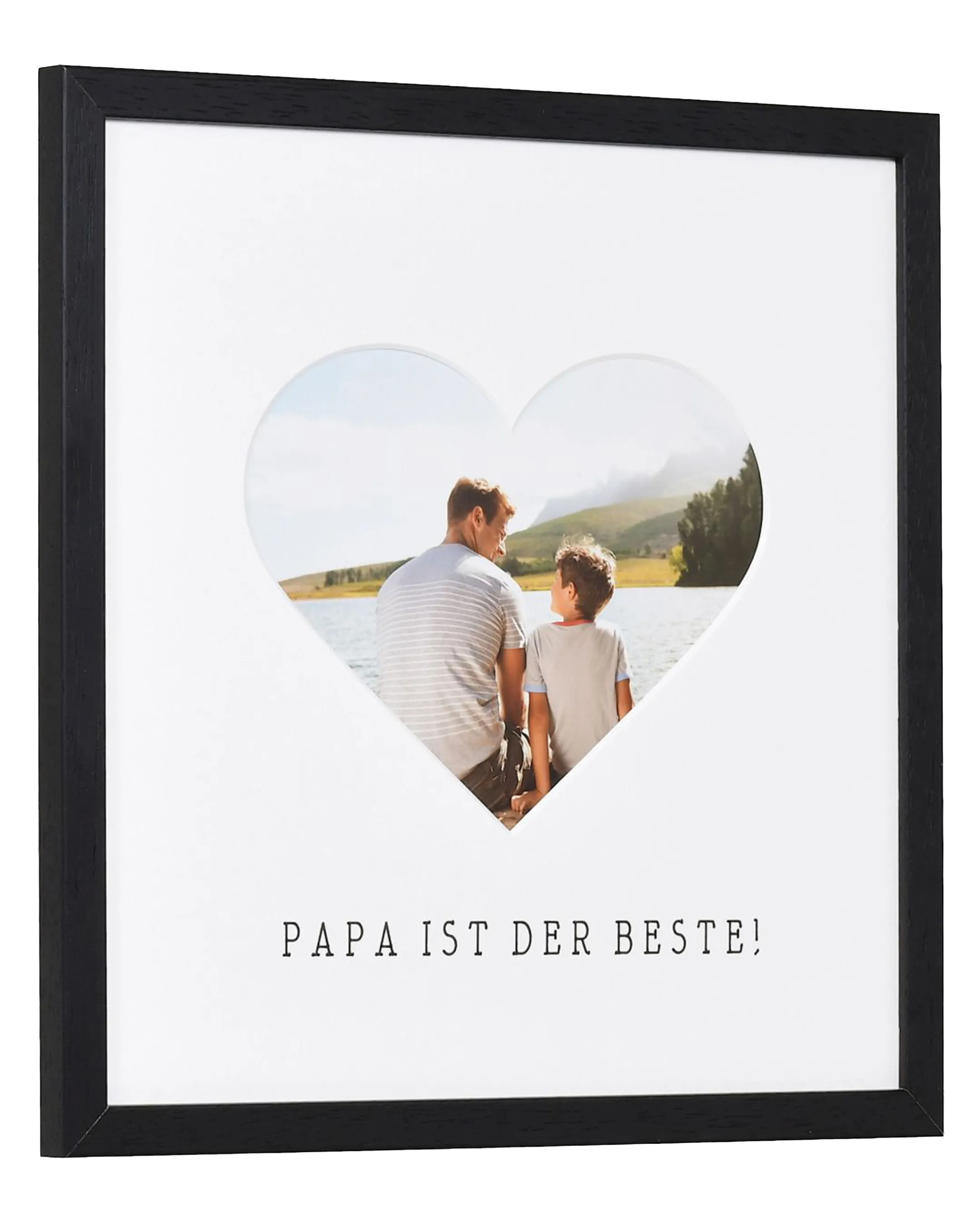 Fotolijst hart "papa" 30x30cm