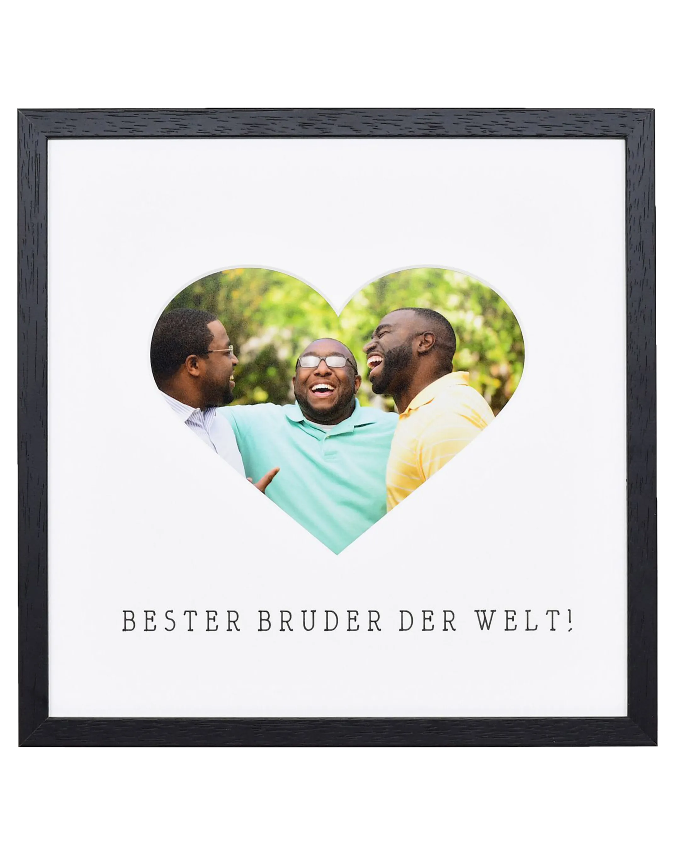 Fotolijst hart "broer" 30x30cm