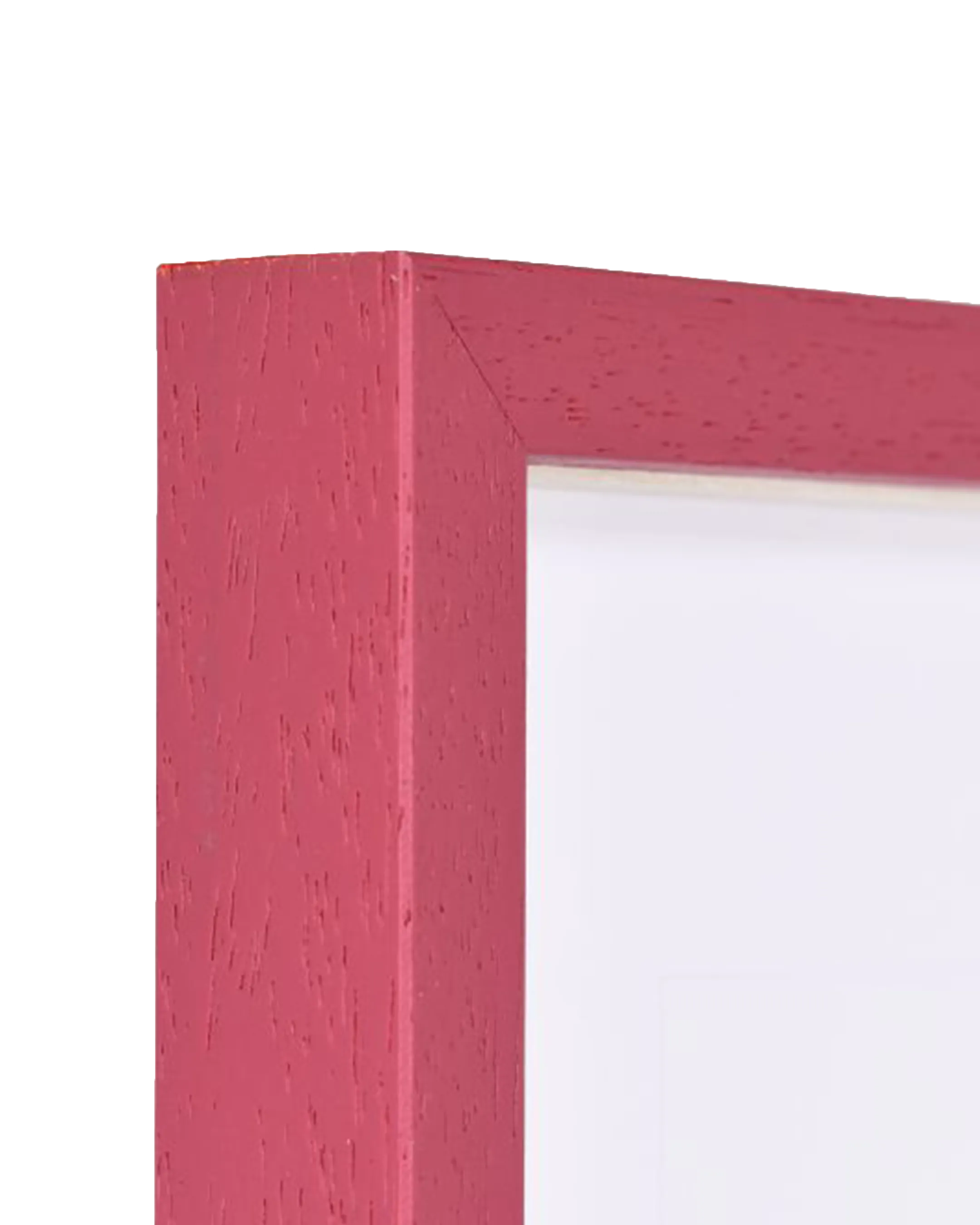 Houten fotolijst Nele met afstandslijst Rood – detailweergave