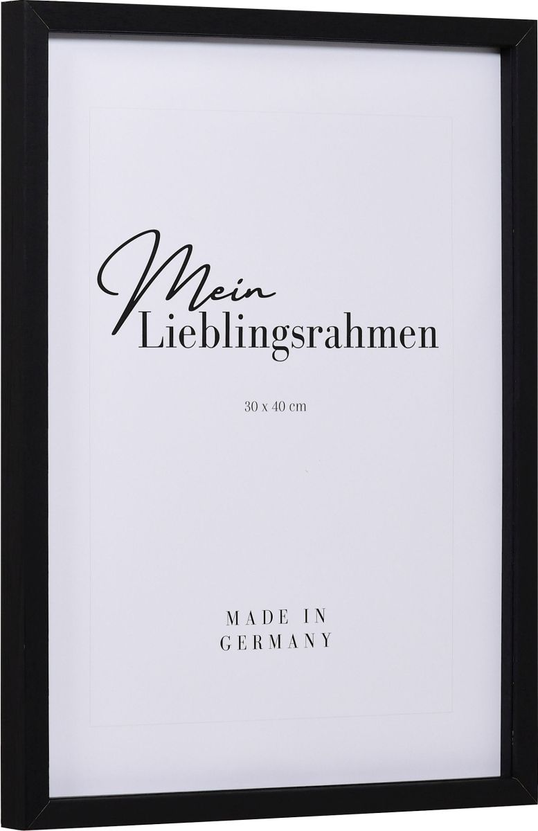 Seitenansicht eines schwarzen Rahmens fÃ¼r Poster