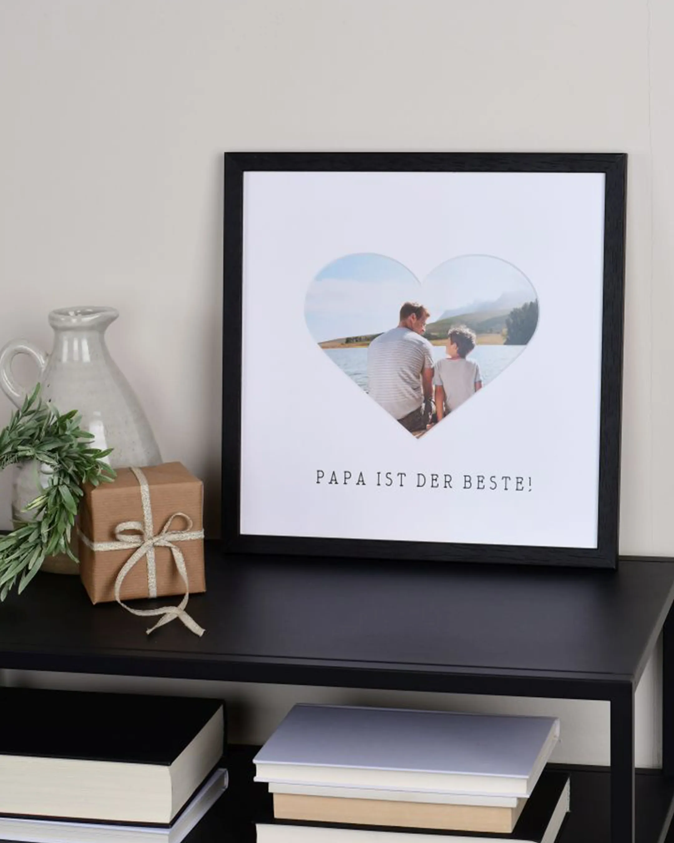 Fotolijst hart "papa" 30x30cm