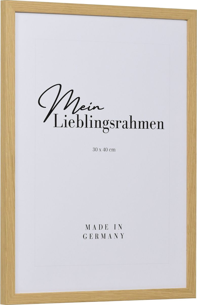 Seitenansicht eines modernen, gÃ¼nstigen Eiche Bilderrahmens