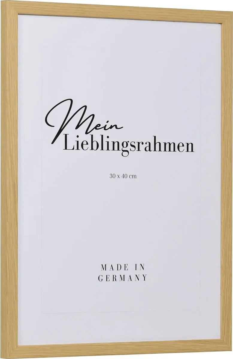 Seitenansicht eines modernen, gÃ¼nstigen Eiche Bilderrahmens