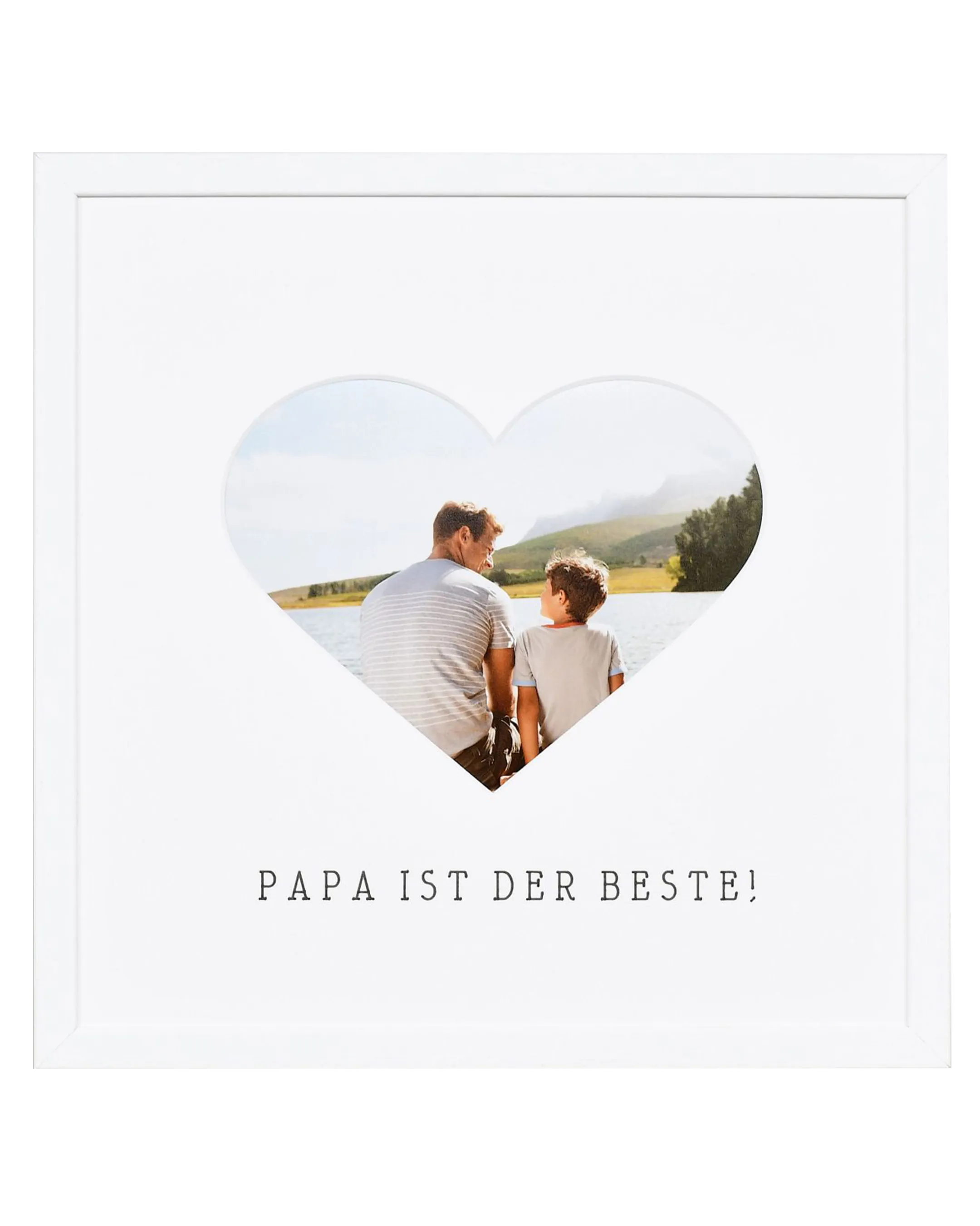 Fotolijst hart "papa" 30x30cm