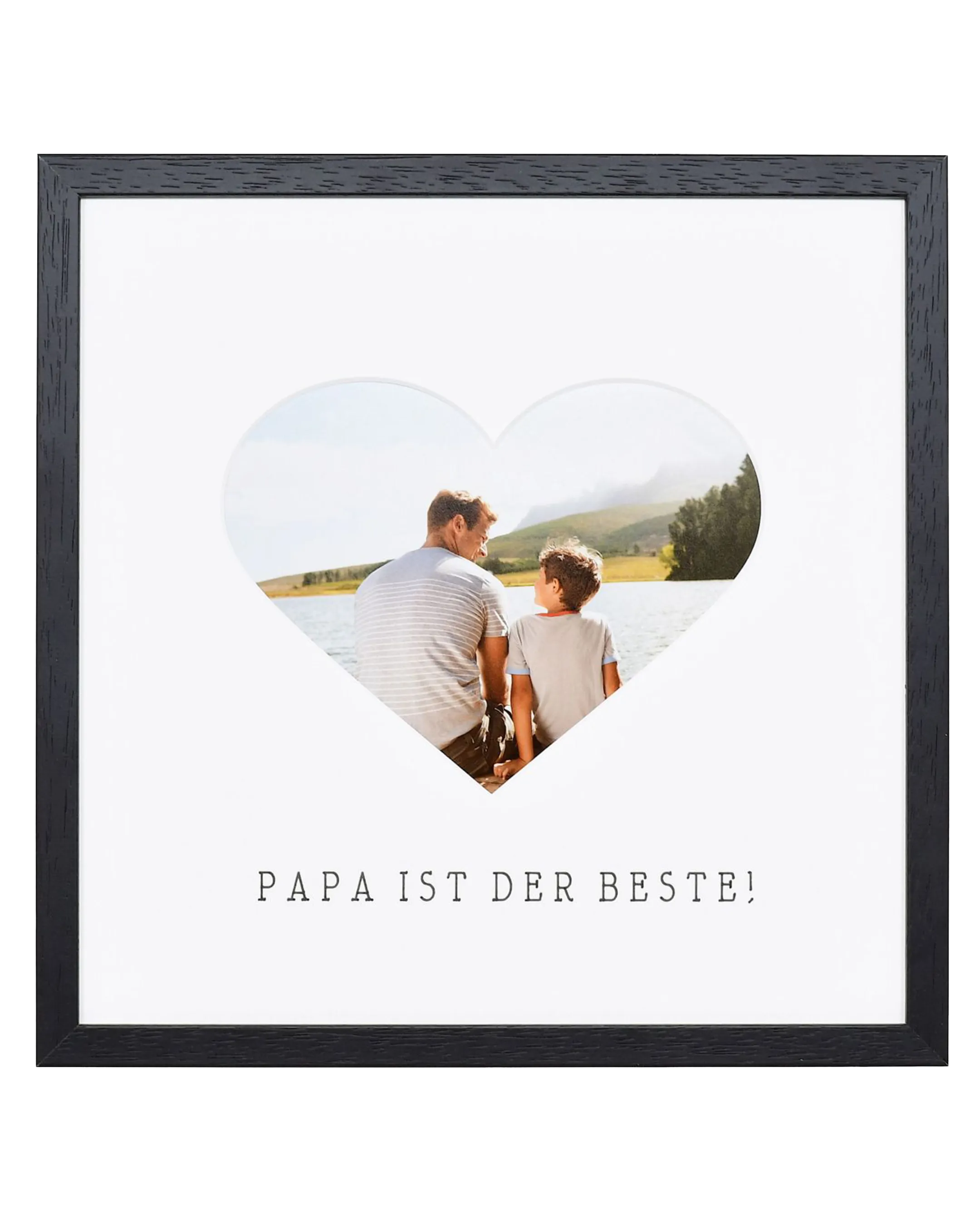 Fotolijst hart "papa" 30x30cm