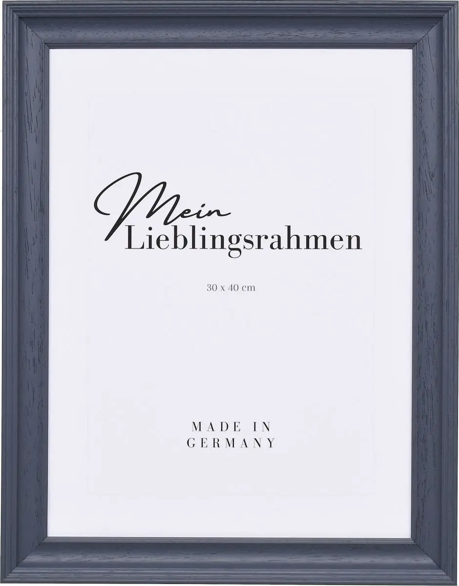 Vooraanzicht van een donkergrijze houten lijst in 30x40 in landelijke stijl
