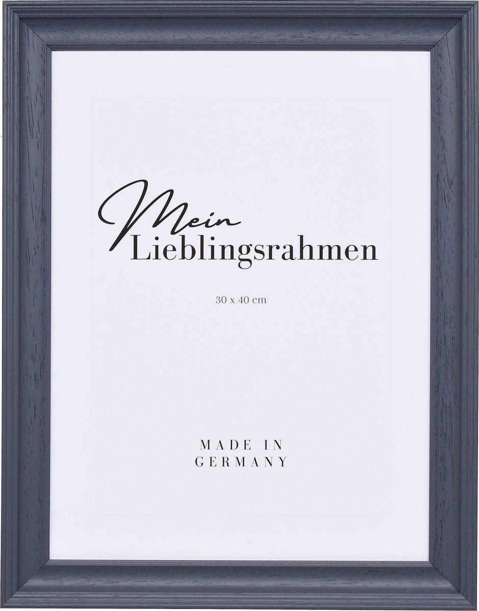Vooraanzicht van een donkergrijze houten lijst in 30x40 in landelijke stijl