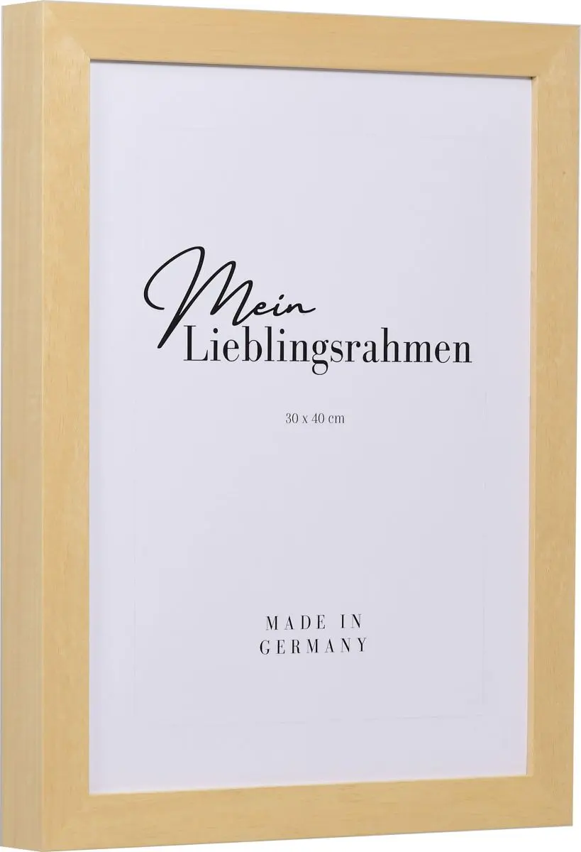 Seitenansicht eines naturfarbenen Bilderrahmens zum selbst bemalen, fÃ¼r LeinwÃ¤nde