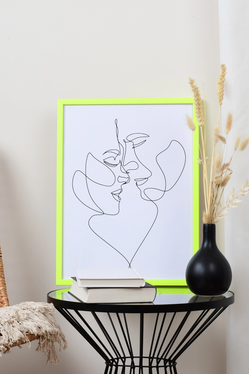 Neon houten fotolijst Bonnie op maat