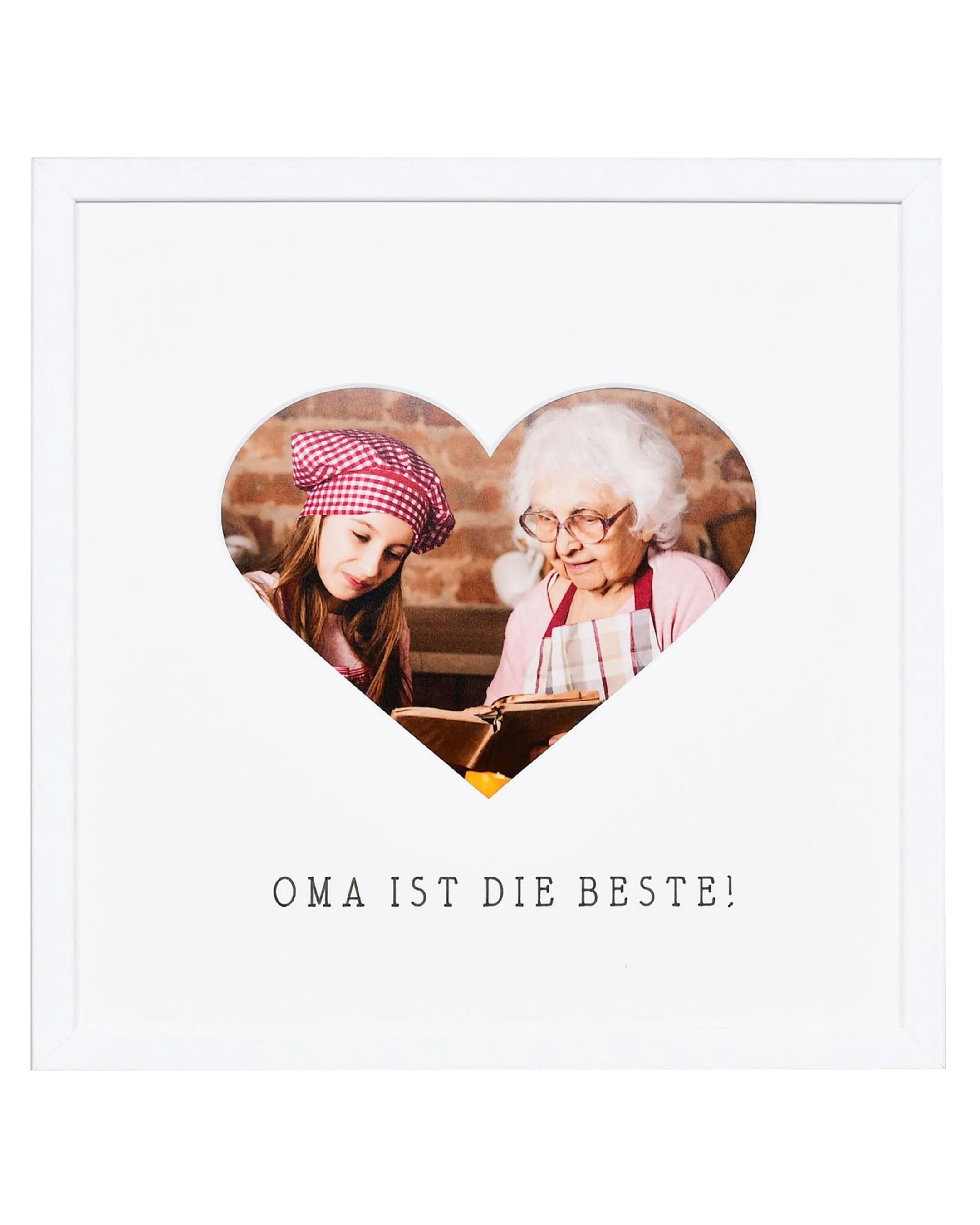 Fotolijst hart "oma" 30x30cm