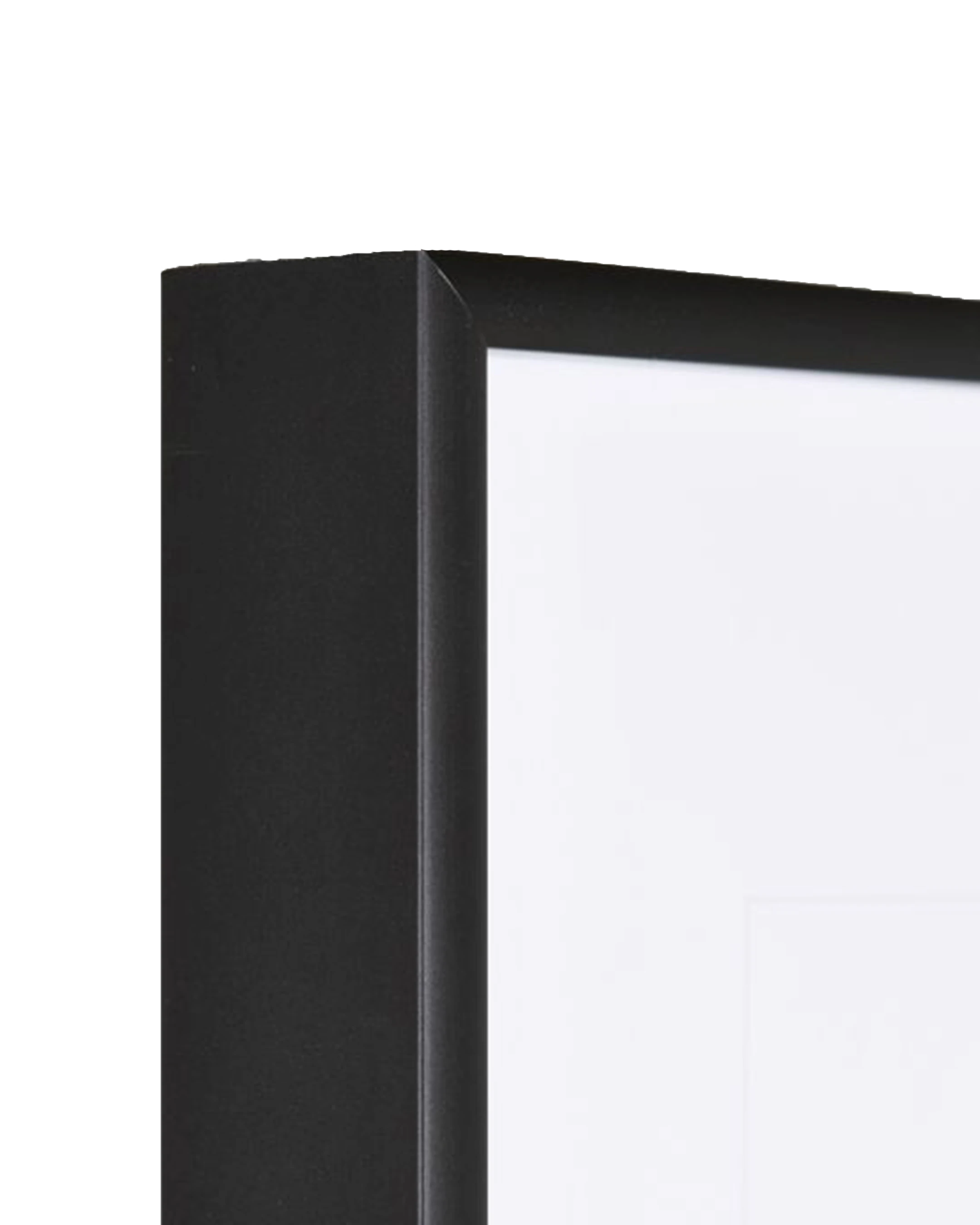 Aluminium fotolijst Luca zwart – detailweergave