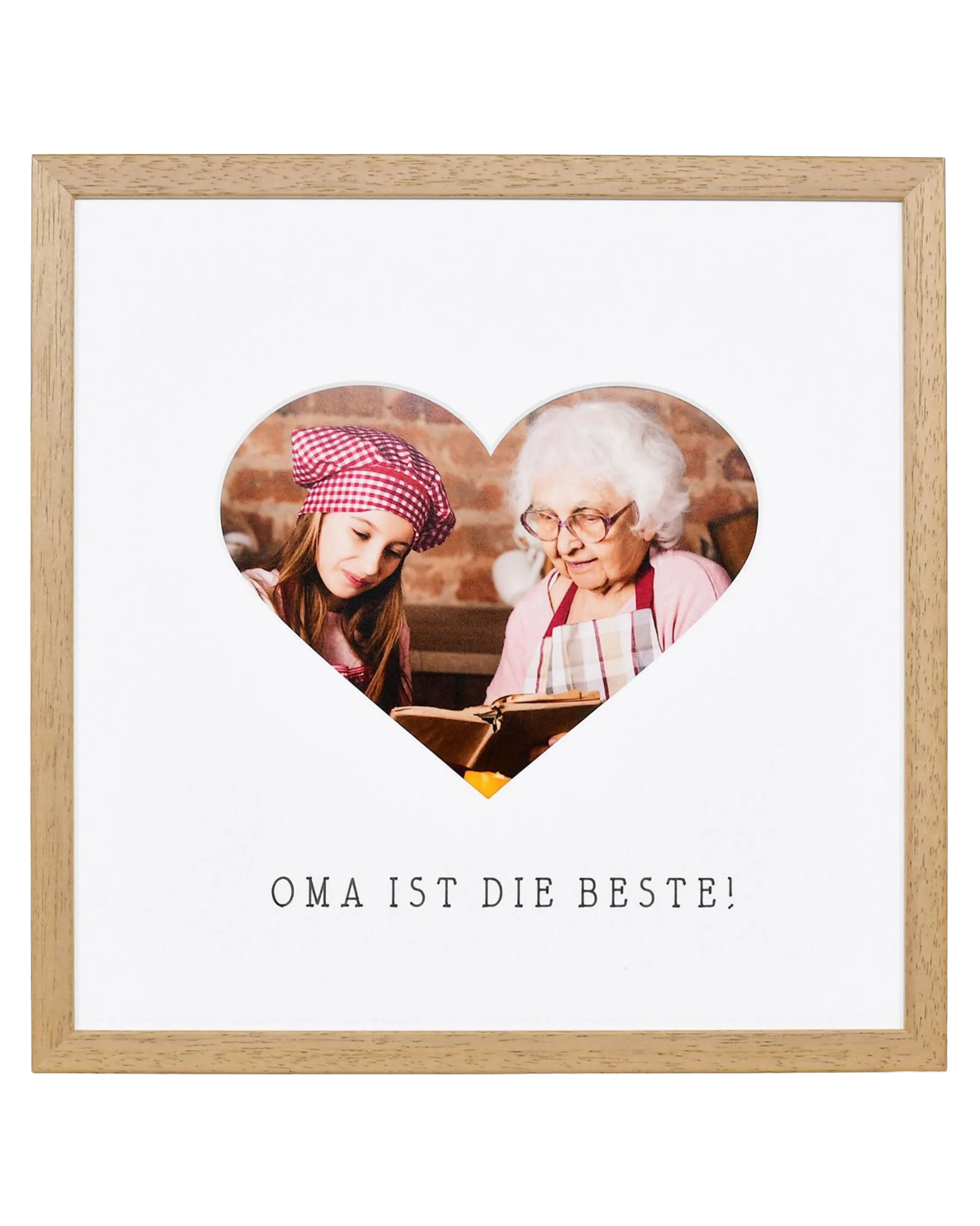 Fotolijst hart "oma" 30x30cm