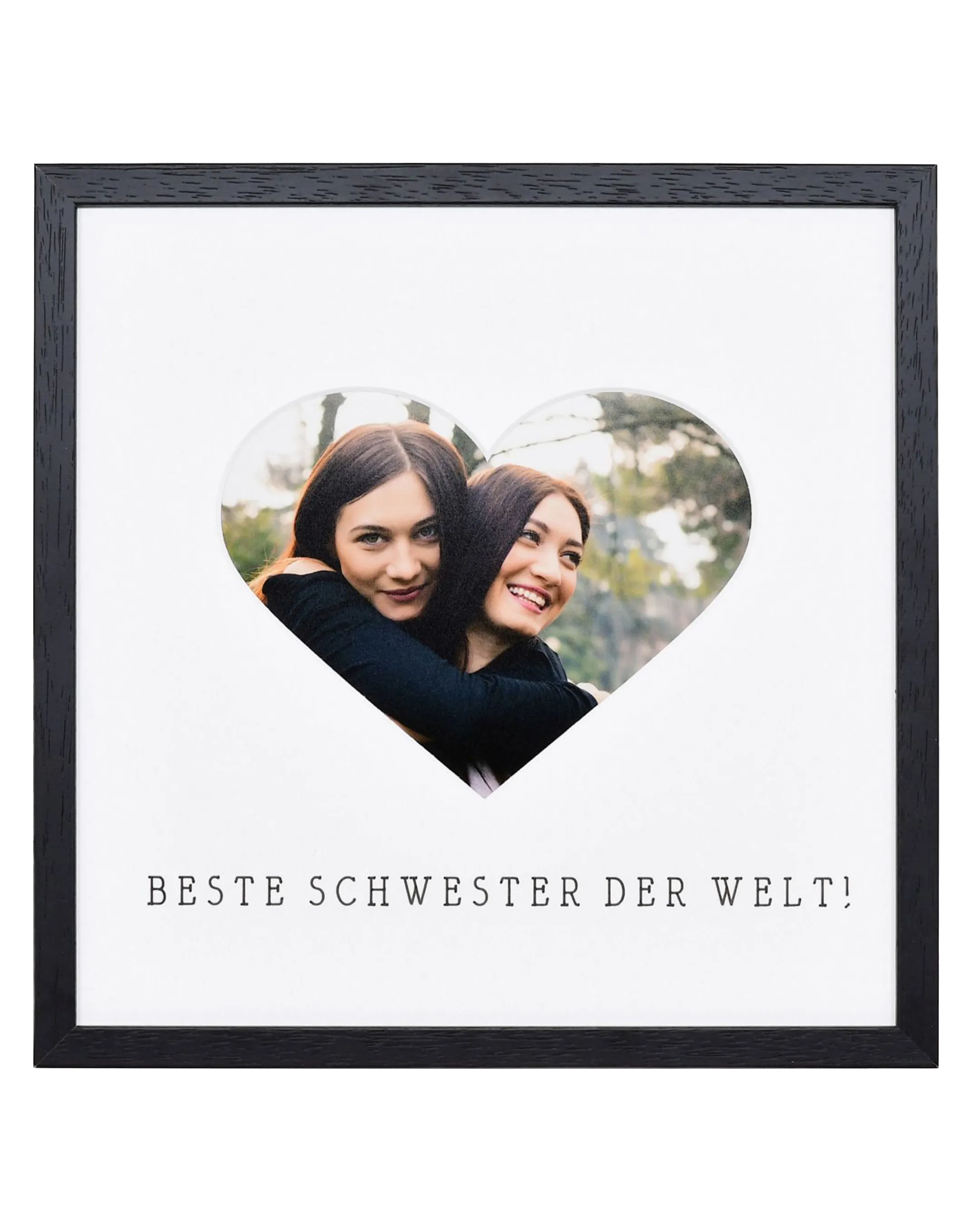 Fotolijst hart "zus" 30x30cm