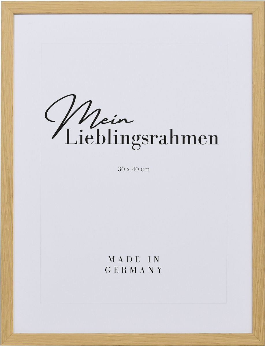 Frontansicht eines modernen, gÃ¼nstigen Eiche-Bilderrahmens 30x40 cm