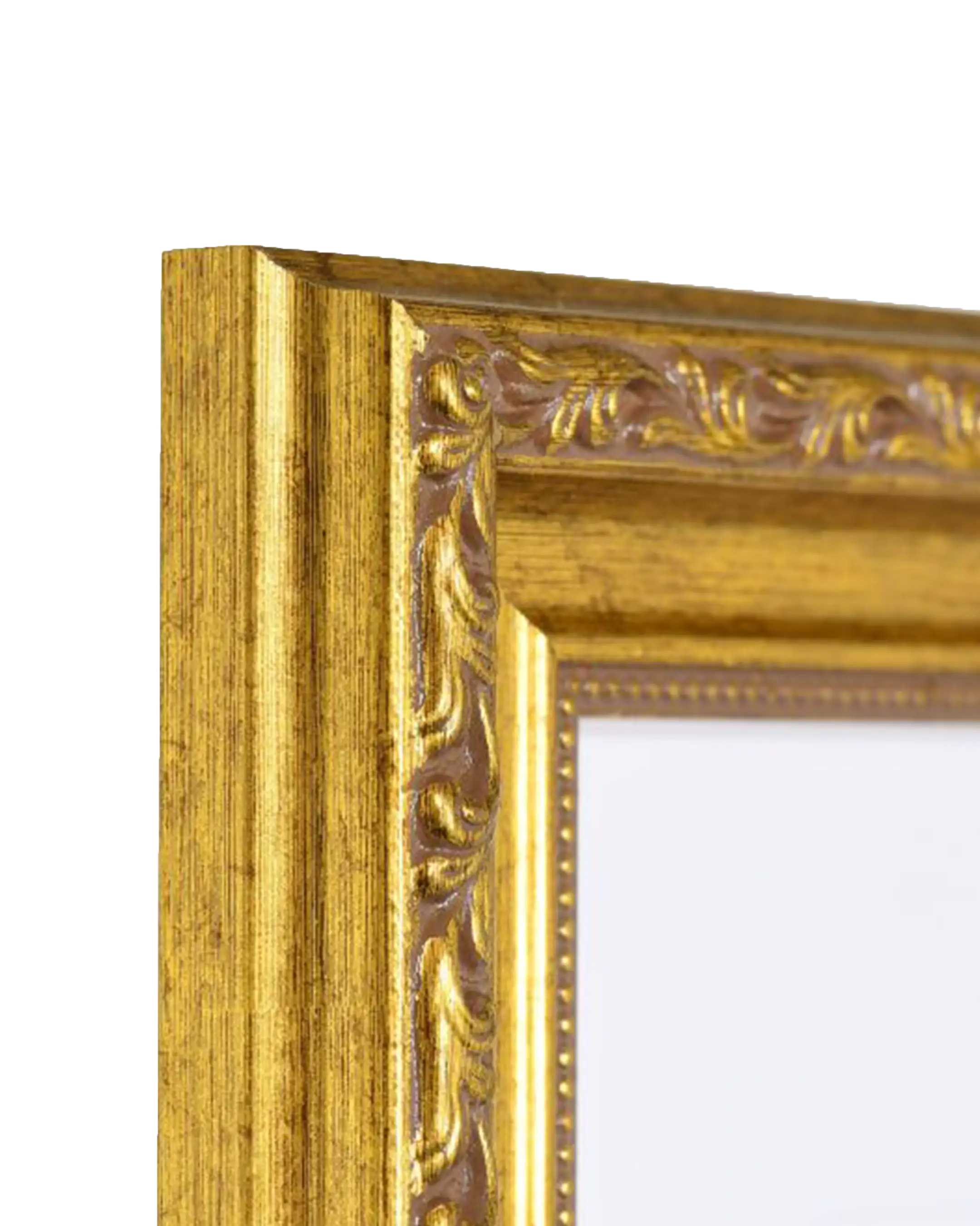Vintage houten fotolijst Lysann oudgoud – detailweergave