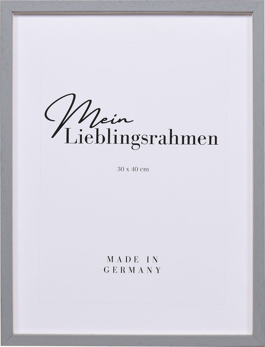 Frontansicht eines modernen, hellgrauen Rahmens fÃ¼r Poster