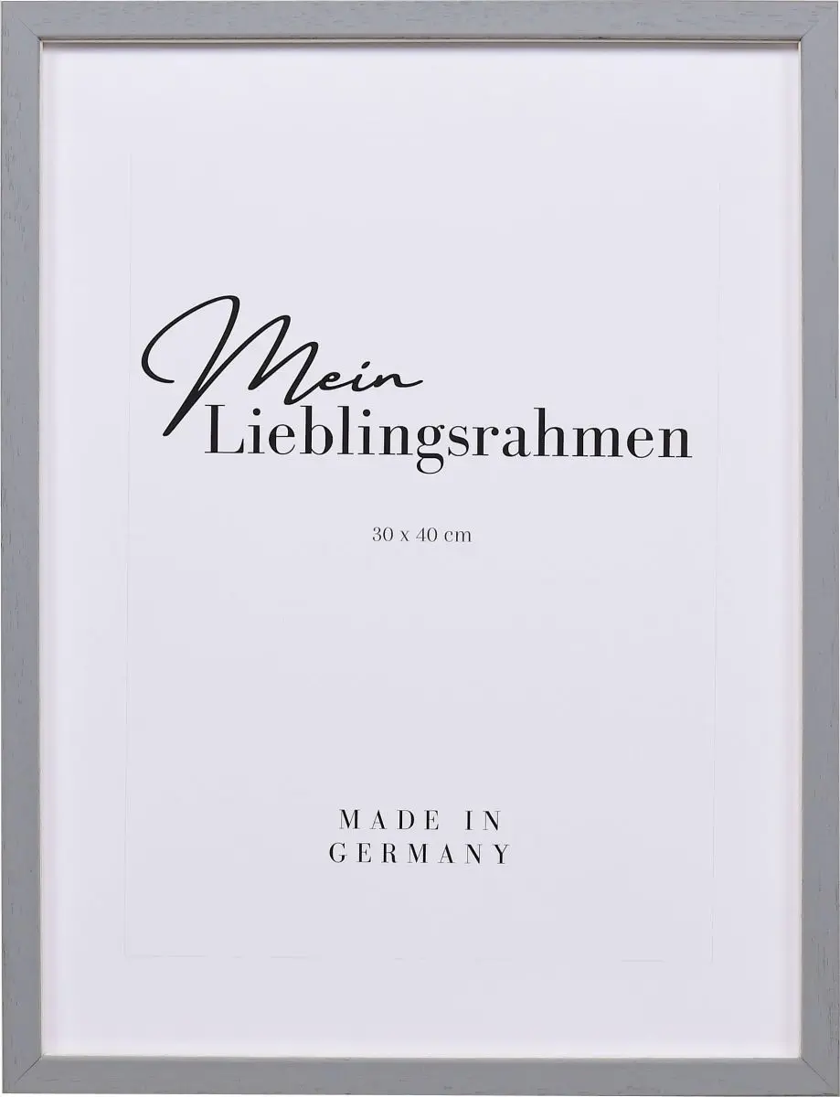 Frontansicht eines modernen, hellgrauen Rahmens fÃ¼r Poster