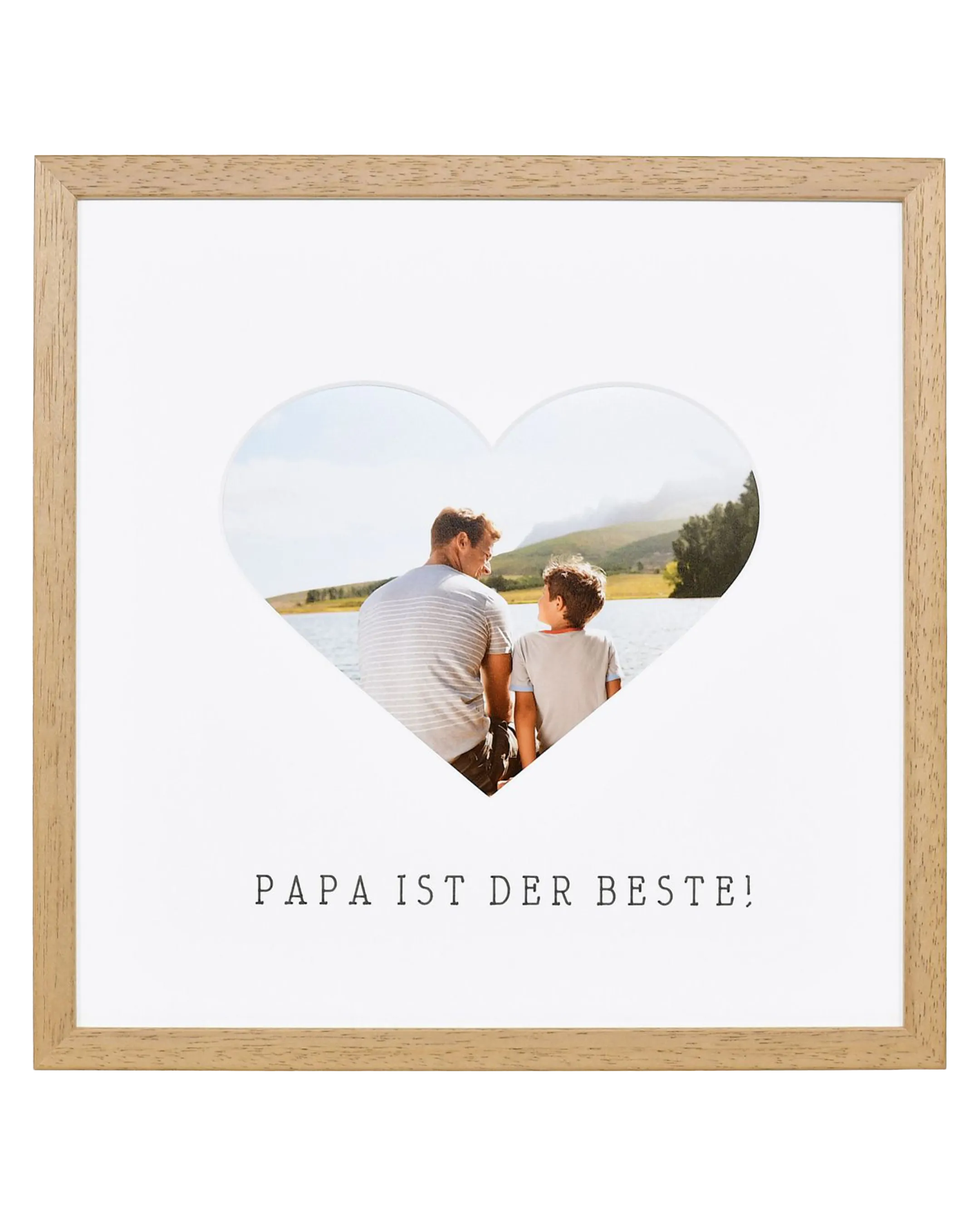 Fotolijst hart "papa" 30x30cm