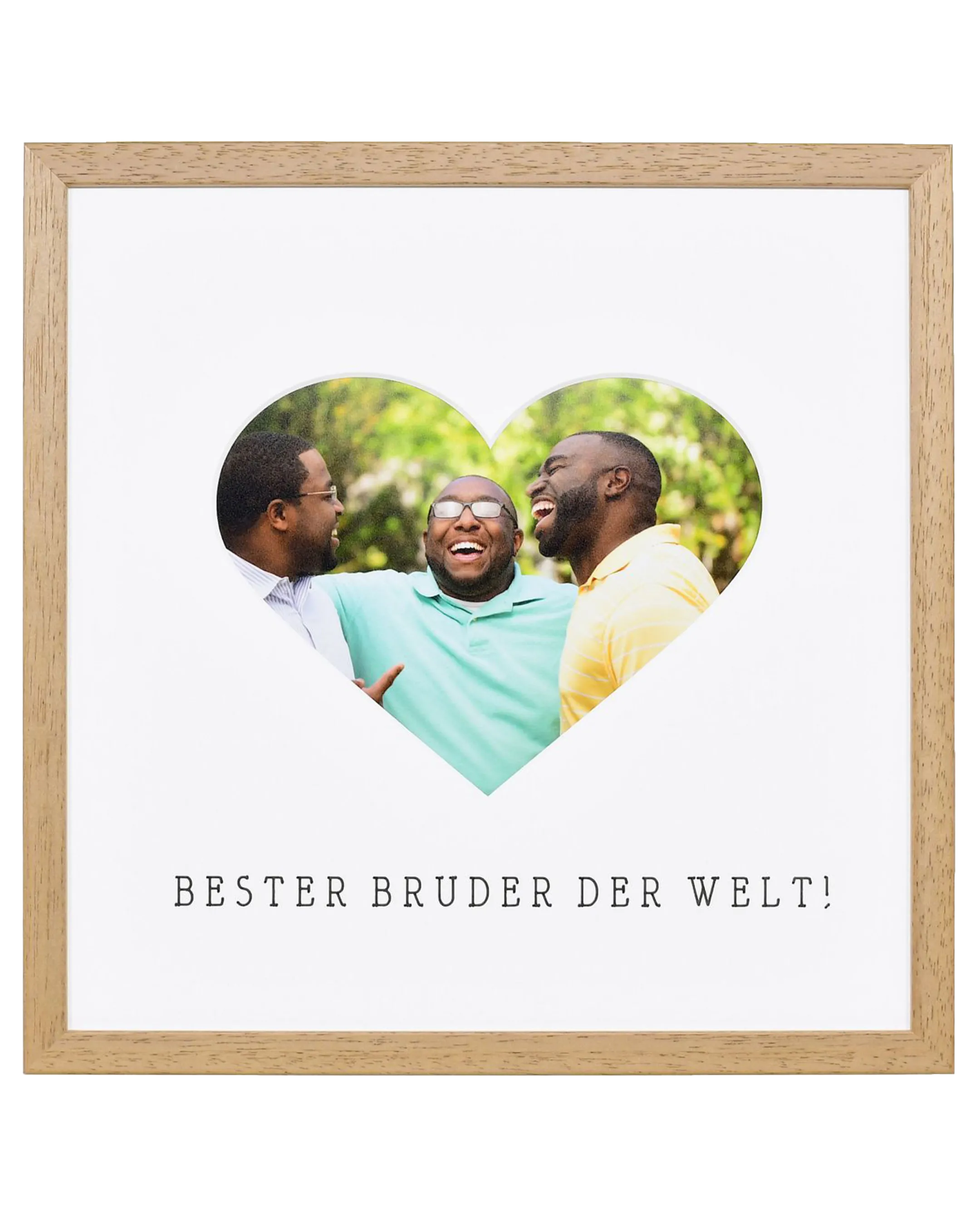 Fotolijst hart "broer" 30x30cm