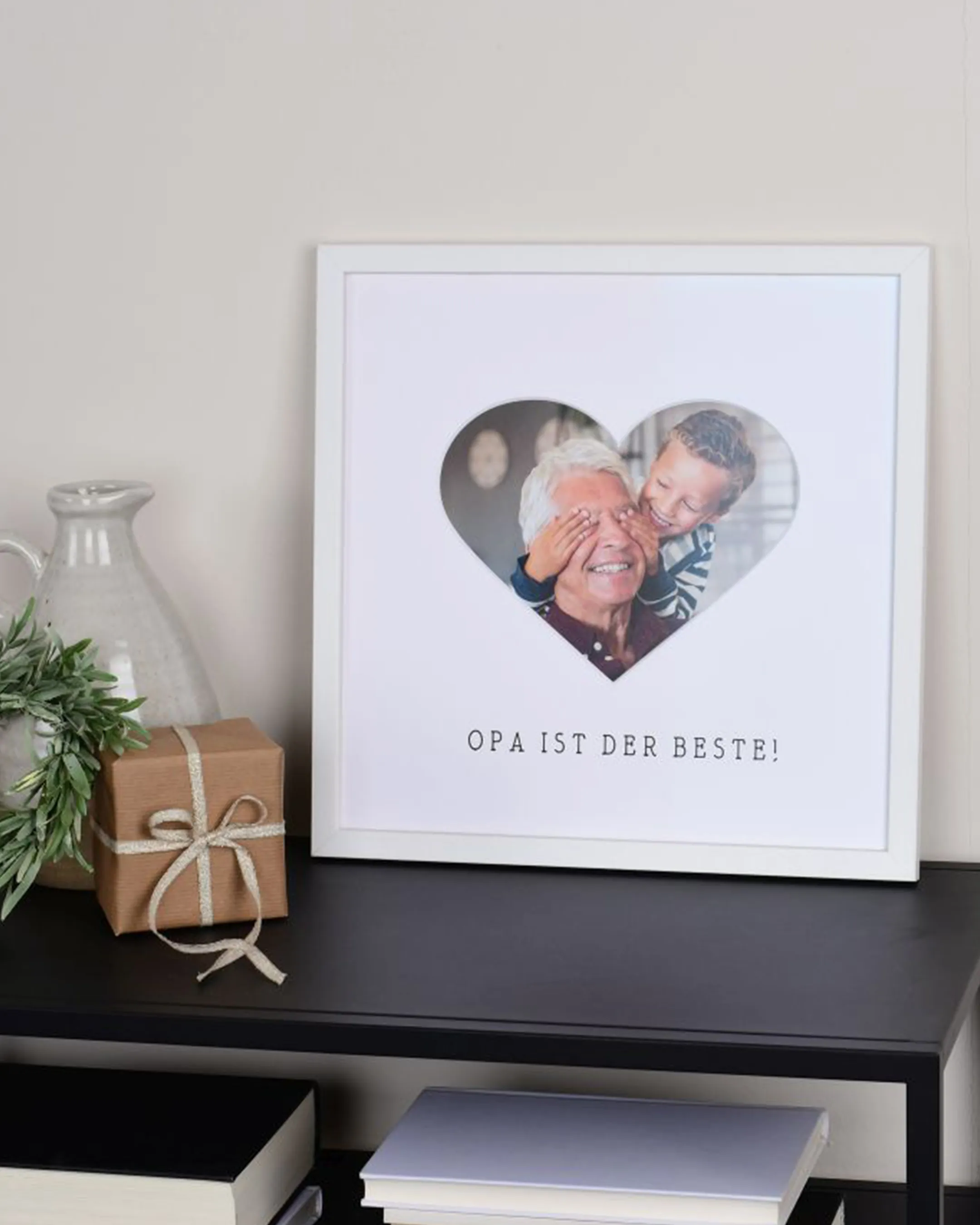 Fotolijst hart "Opa" 30x30cm
