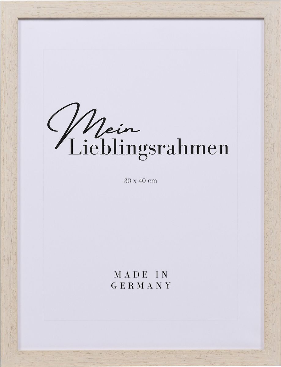 Frontansicht eines quadratischen, weiss lackierten, modernen Holzrahmens, dessen Holzstruktur sichtbar ist und durch PrÃ¤gung verstÃ¤rkt wird