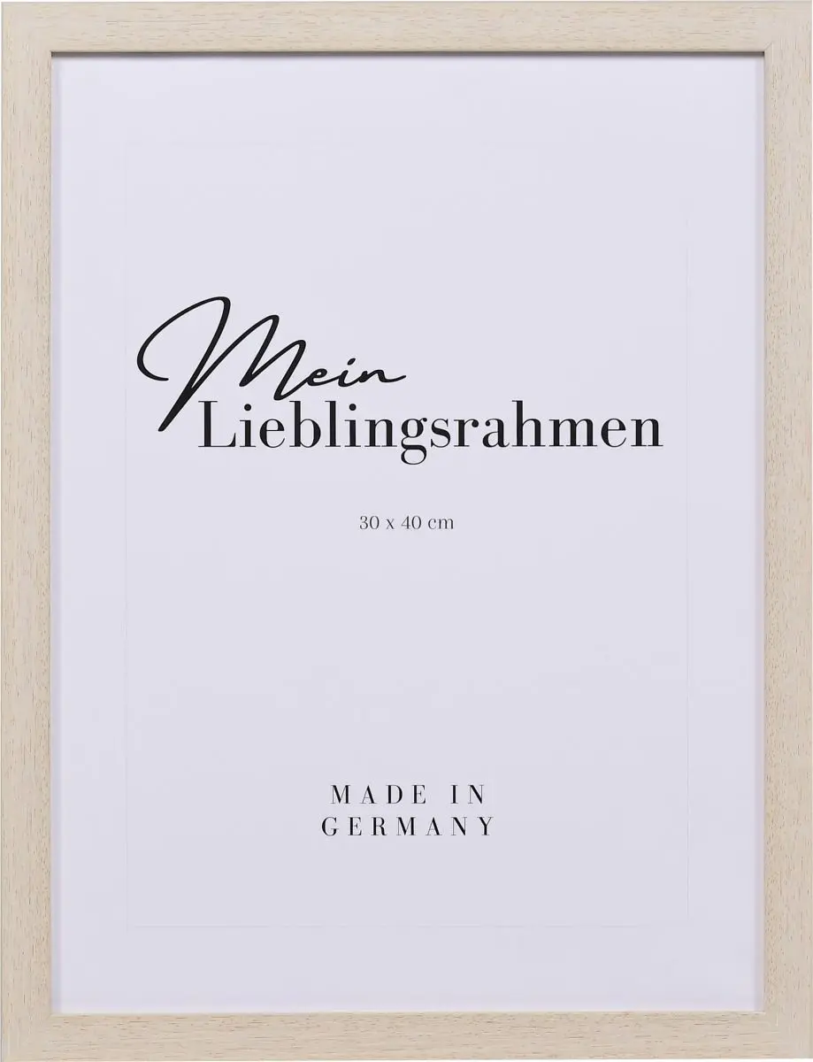 Frontansicht eines quadratischen, weiss lackierten, modernen Holzrahmens, dessen Holzstruktur sichtbar ist und durch PrÃ¤gung verstÃ¤rkt wird