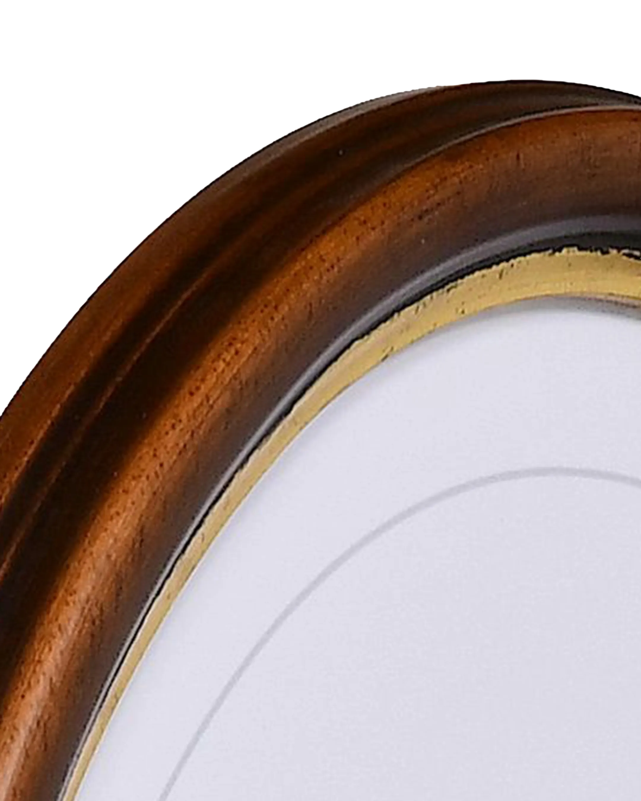 Ovale fotolijst Wilma Bruin met goudlip – detailweergave