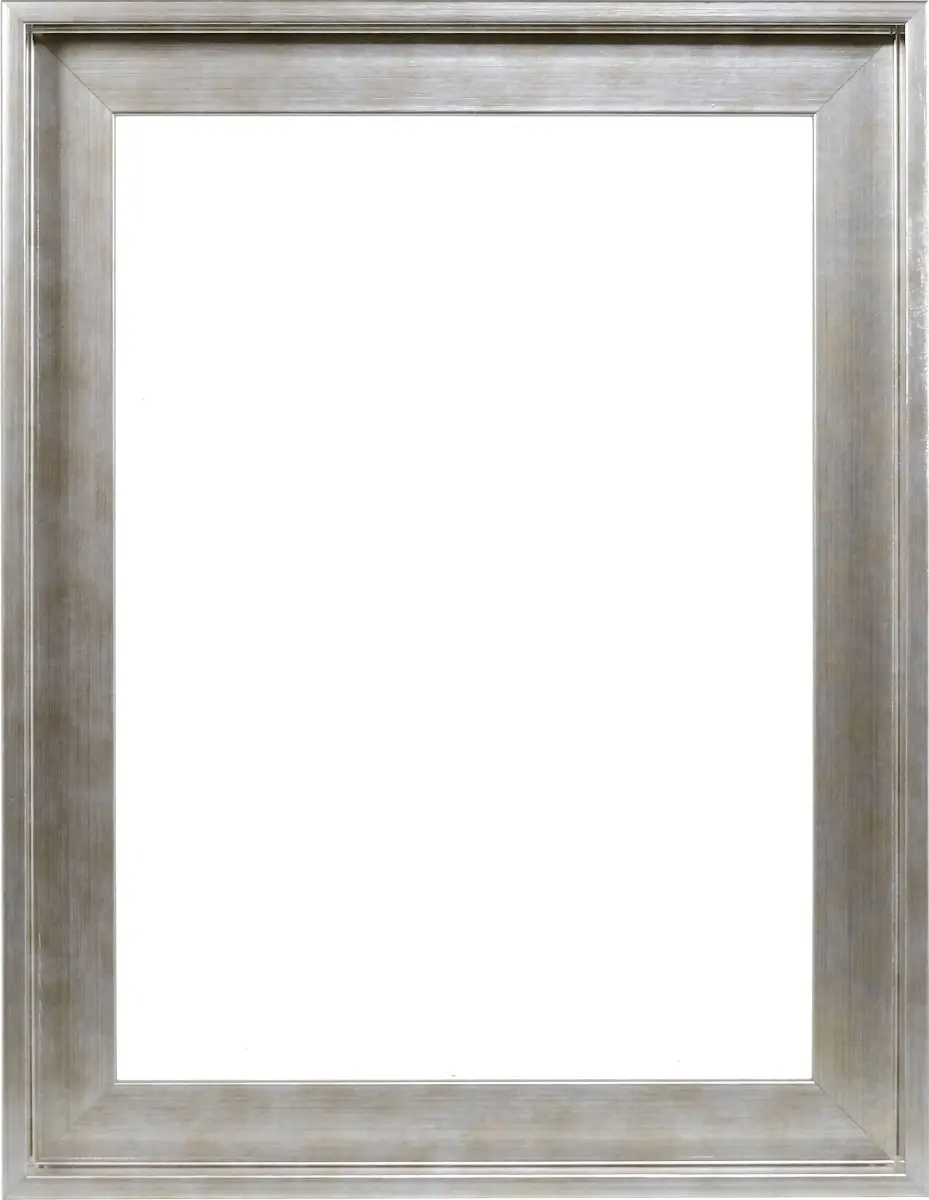 Vooraanzicht van een baklijst 30x40 in antiek zilver